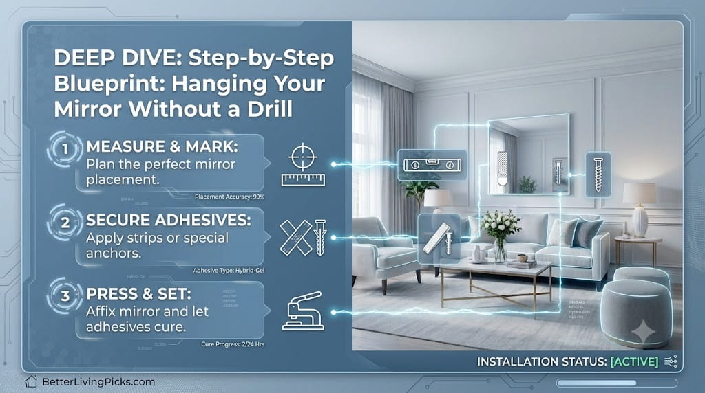 Step-by-Step Blueprint: Hanging Your Mirror Without a Drill