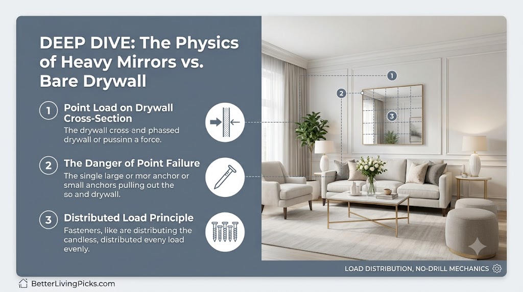 The Physics of Heavy Mirrors vs. Bare Drywall